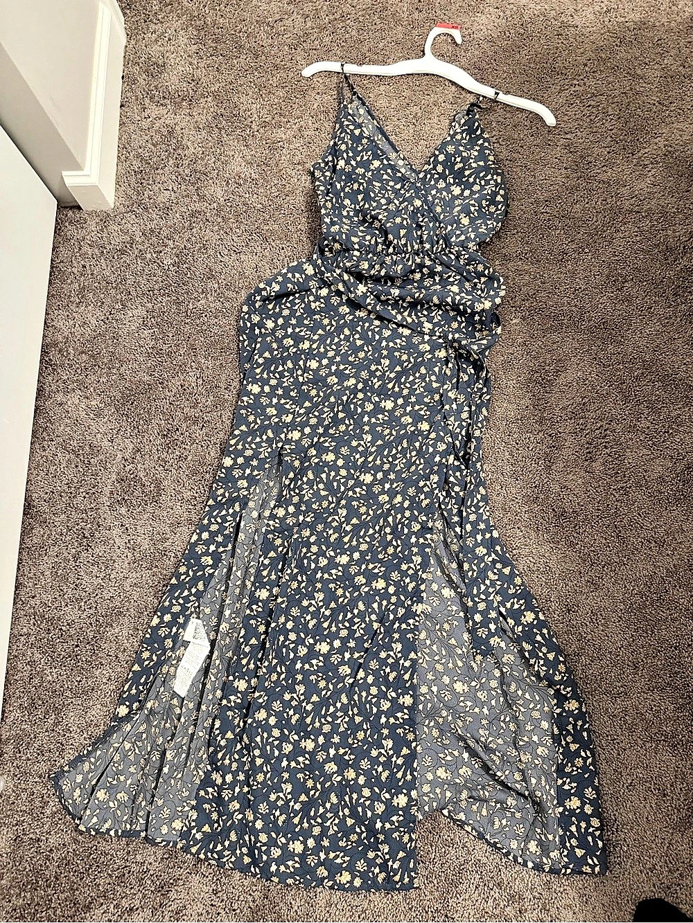 2Floral Maxi Dress in Blue & Yellow
